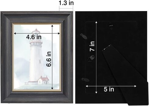 إطار صور Annecy مقاس 8x10 (4 عبوات، ألوان متنوعة) - إطارات صور ريفية مقاس 8x10 مع زجاج حقيقي عالي الدقة - يمكن تثبيته على الحائط وعرض سطح الطاولة in Kuwait