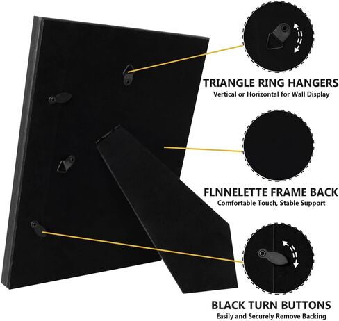 إطار صور Annecy مقاس 8x10 (4 عبوات، ألوان متنوعة) - إطارات صور ريفية مقاس 8x10 مع زجاج حقيقي عالي الدقة - يمكن تثبيته على الحائط وعرض سطح الطاولة in Kuwait