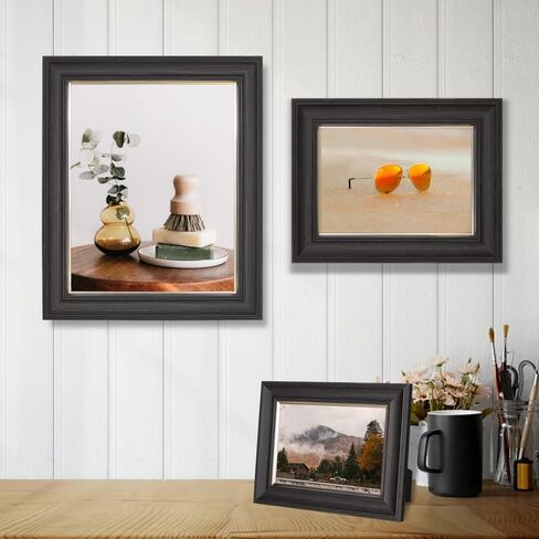 إطار صور Annecy مقاس 8x10 (4 عبوات، ألوان متنوعة) - إطارات صور ريفية مقاس 8x10 مع زجاج حقيقي عالي الدقة - يمكن تثبيته على الحائط وعرض سطح الطاولة in Kuwait