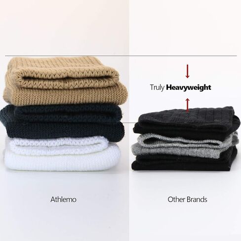 جوارب Athlemo الرجالية غير المربوطة الدافئة لمرضى السكري، جوارب شتوية حرارية دافئة ماصة للرطوبة مع نعل وسادة in Kuwait