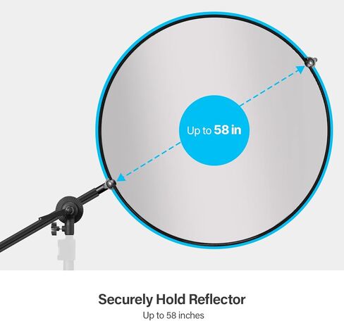 LimoStudio Boom Arm with Light Stand Tripod Mount, Max 82 inch Long Crossbar Arm, Length Adjustable, Compatible with Any Tripod Stand, Counter Weight Sand Bag, AGG289 in Kuwait