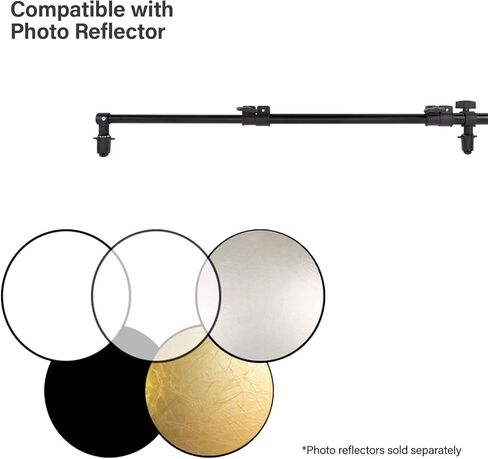 LimoStudio Boom Arm with Light Stand Tripod Mount, Max 82 inch Long Crossbar Arm, Length Adjustable, Compatible with Any Tripod Stand, Counter Weight Sand Bag, AGG289 in Kuwait