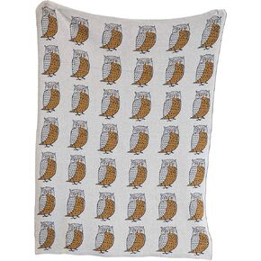 Creative Co-Op Grey Cotton Knit Sheep Blanket