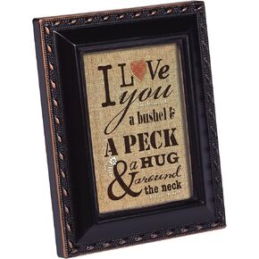 Cottage Garden Love You Bushel and a Peck Black Rope Trim Tiny Frame with Magnet and Easel in Saudi Arabia