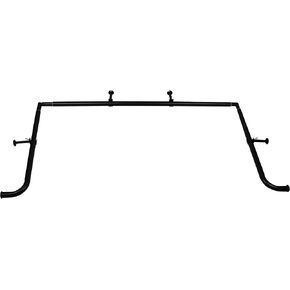 Meriville 1-Inch Diameter Bay Window Curtain Rod Set for Bayview Windows, Black Finish