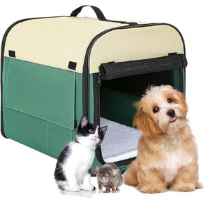 Soft Portable Dog Crate for Small Dogs, Foldable Dog Cat Playpen, Collapsible Dog Cage, Kennel Puppy Tent, Fit for Car Seats and Trunks, Ideal for Indoor Outdoor and Pets Travel in Kuwait