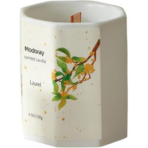 شمعة معطرة من مودوراي، شموع معطرة للمنزل، شمعة بخاصية اطلاق الروائح العلاجية، شموع صويا طبيعية تدوم طويلا، شموع بفتيل خشبي in Saudi Arabia