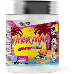 Glaxon Thermal Non-Stimulant Thermogenic Fat Burner Powder from Improve Weight Loss, Suppress Hunger and Appetite – L-Carnitine, VitaCholine™, BAIBA Acid Mitoburn™ - 21 Servings (Kiwi Cooler) in Kuwait