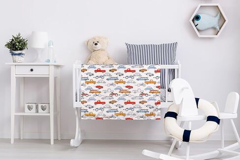 بطانية مينكي للأطفال، بطانية من فرو المنك الفخم، بطانية سرير الحضانة مع دعم منقط للطفل الصبي والطفلة مقاس 30 × 40 بوصة (سيارة) in Kuwait