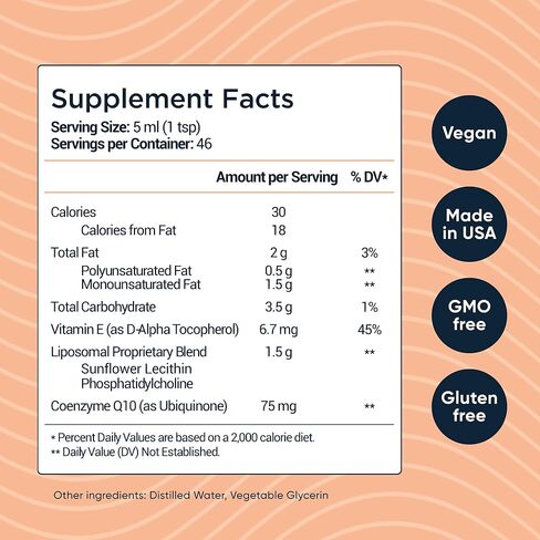 Nutra Well Vitamins Liquid 7.6oz CoQ10 Liposomal in Kuwait