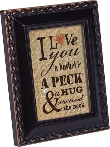 Cottage Garden Love You Bushel and a Peck Black Rope Trim Tiny Easel Frame with Magnet in Saudi Arabia