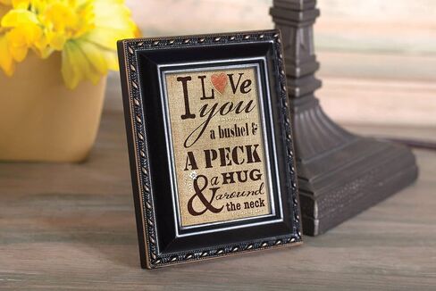 Cottage Garden Love You Bushel and a Peck Black Rope Trim Tiny Easel Frame with Magnet in Saudi Arabia