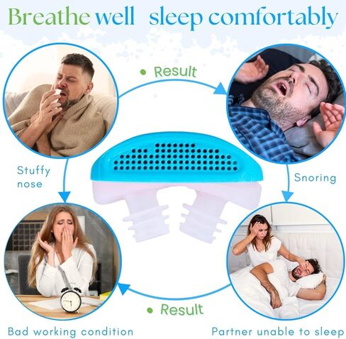 KAISHANE أجهزة مكافحة الشخير، حلول الشخير، أجهزة تنقية هواء الأنف لوقف الشخير، أدوات تقليل الشخير للرجال والنساء، أفضل الحلول لتخفيف احتقان التنفس، النوم المريح in Kuwait