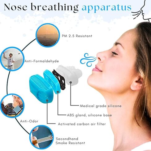 KAISHANE أجهزة مكافحة الشخير، حلول الشخير، أجهزة تنقية هواء الأنف لوقف الشخير، أدوات تقليل الشخير للرجال والنساء، أفضل الحلول لتخفيف احتقان التنفس، النوم المريح in Kuwait