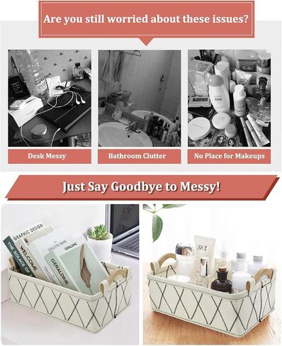Small Basket Gray Storage Baskets for Shelves Fabric Storage Bins for Living Room Kitchen Playroom Bathroom Toilet Dorm Narrow Storage Basket Organizer Decorative Basket in Saudi Arabia