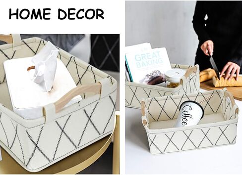 Small Basket Gray Storage Baskets for Shelves Fabric Storage Bins for Living Room Kitchen Playroom Bathroom Toilet Dorm Narrow Storage Basket Organizer Decorative Basket in Saudi Arabia