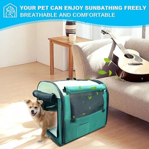 Soft Portable Dog Crate for Small Dogs, Foldable Dog Cat Playpen, Collapsible Dog Cage, Kennel Puppy Tent, Fit for Car Seats and Trunks, Ideal for Indoor Outdoor and Pets Travel in Kuwait