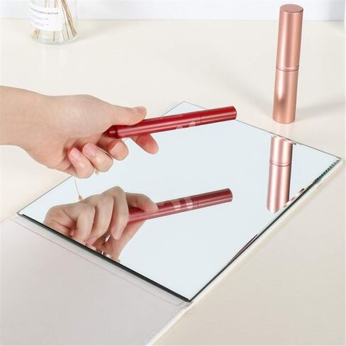 Zcooooool Mirror Large Portable Super HD Mirror Makeup Mirror Multi Stand Angle Hand Free/ Handheld / Tabletop Foldable Mirror 8.27X5.9 Inch in Saudi Arabia