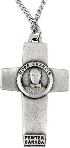 Religious Gifts Pewter Good Shepherd Crucifix The Cross of Pope Francis, 1 1/2 Inch in Saudi Arabia