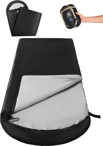 حقيبة نوم خفيفة الوزن للطقس الدافئ للأطفال والبنات والأولاد والكبار، خفيفة الوزن وقابلة للحمل ومريحة ومقاومة للماء مع كيس ضغط، رائعة للتخييم في 3 فصول، وحقيبة الظهر، والسفر، والمشي لمسافات طويلة in Kuwait