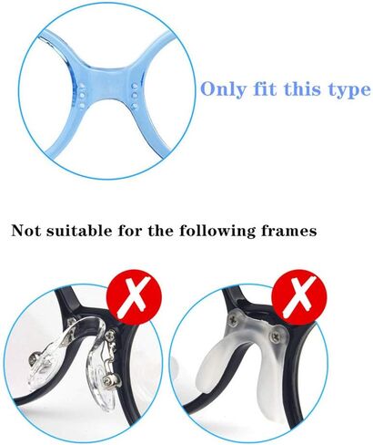 وسادات أنف على شكل سرج للنظارات، وسادات أنف بحزام جسر نظارات BEHLINE، استبدال وسادات الأنف المصنوعة من السيليكون الناعم المضادة للانزلاق، قطعة أنف لنظارات العين للأطفال/الأطفال (شفاف) in Kuwait