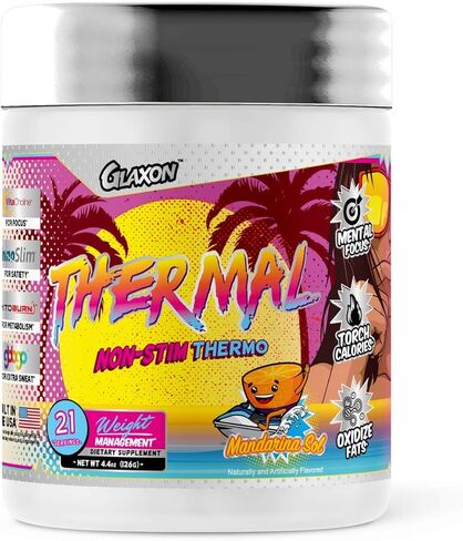 مسحوق حرق الدهون الحراري غير المنشط من جلاكسون من تحسين فقدان الوزن وقمع الجوع والشهية - L-Carnitine، VitaCholine ™، BAIBA Acid Mitoburn ™ - 21 حصة (مبرد الكيوي) in Kuwait