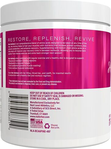 نلا فور هير - هير امينوس - (رينبو كاندي - 30 حصة) - مزيج الأحماض الأمينية الشامل بي سي ايه ايه - يدعم زيادة القدرة على التحمل ويساعد على بناء العضلات الهزيلة وتحسين الترطيب وتعزيز الشفاء in Kuwait