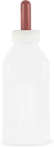 Tuff Stuff Products LBSH2 Screw Neck Nipple 2 Quart Capacity Calf Milk Feeding Bottle Feeder Accessory Farm Equipment with Handle in Saudi Arabia