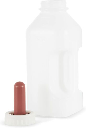 Tuff Stuff Products LBSH2 Screw Neck Nipple 2 Quart Capacity Calf Milk Feeding Bottle Feeder Accessory Farm Equipment with Handle in Saudi Arabia