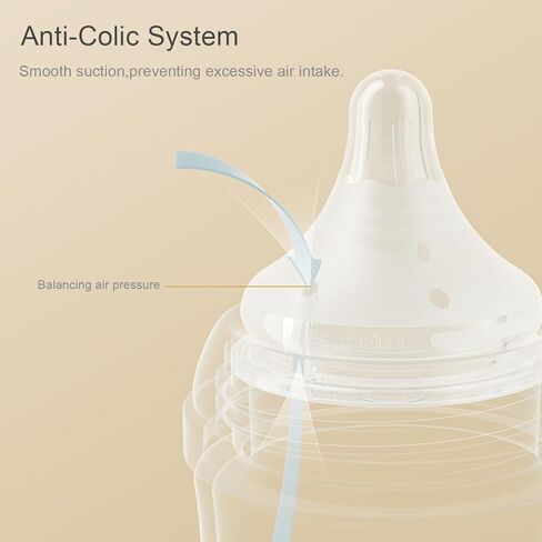 Gulicola Baby Bottle with Straw, Weighted Straw Sippy Cup with Handle, BPA Free PPSU, 6 Months Plus, 9 oz - Clear in Saudi Arabia