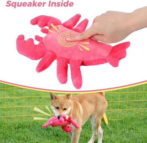 ألعاب قطيفة للكلاب من تيكاتون - لعبة مضغ للجرو تصدر صوتًا للتسنين والتدريب والملل والتحفيز، هدية متينة مثالية للسلالات الصغيرة والمتوسطة والكبيرة ذات شكل تمساح لطيف in Kuwait