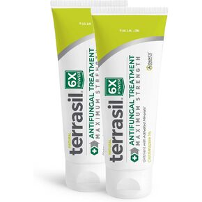 كريم تيراسيل المضاد للفطريات ماكس 6X، علاج فعال لكلوتريمازول مثبت سريريًا لفطريات الجلد. راحة مهدئة: حكة اللعب، قدم الرياضي، عدوى الخميرة الفطرية، السعفة، سعفة (50 جم 2-حزمة) in Kuwait
