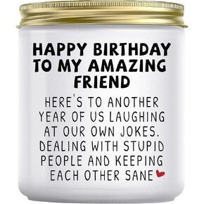 Jonico Happy Birthday Gifts for Women - Funny Best Friend Friendship Gifts for Women Friends, Birthday Gifts for Best Friend Bestie BFF Coworker Classmate Women, Lavender Candle Gifts in Saudi Arabia
