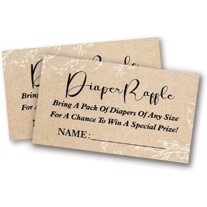 بطاقات لحفظ الحفاضات الورقية (مجموعة من 50)، بطاقات دعوة للعبة استحمام الطفل، ديكورات حفلات استقبال المولود الجديد، ألعاب استحمام الطفل - KA02 in Kuwait