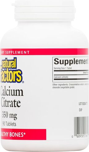 Natural Factors, Calcium Citrate, Helps Maintain Strong Bones and Teeth, 90 tablets (90 servings) in Saudi Arabia
