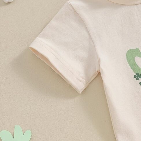طقم ملابس للأطفال الصغار من Twopumpkin St Patricks Day للأطفال الصغار بأكمام قصيرة وقميص وسروال قصير in Kuwait