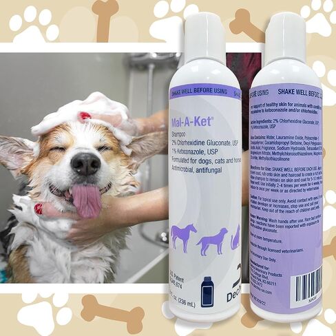 فرشاة تدليك الحيوانات الأليفة وشامبو الحيوانات الأليفة Mal-A-Ket 8 أونصة سائلة | للقطط والكلاب والخيول | باقة in Kuwait
