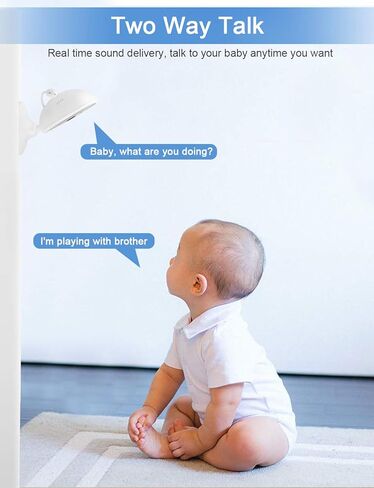 جهاز مراقبة الطفل، جهاز مراقبة الطفل بالفيديو مقاس 4.3 بوصة مع كاميرتين، رؤية ليلية، مراقبة درجة الحرارة، 5 تهويدات، محادثة ثنائية الاتجاه، وضع VOX، منبه لوقت التغذية، يدعم ما يصل إلى 4 كاميرات، ناقل حركة ثابت بطول 1000 قدم in Kuwait