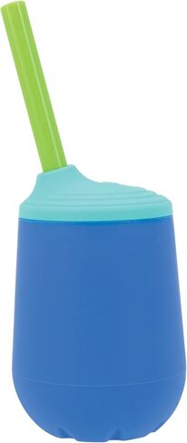 Nuby First Training Cup Set, 4oz Silicone Tumbler with Spout and Straw Combo, 1 pk, Boy in Saudi Arabia