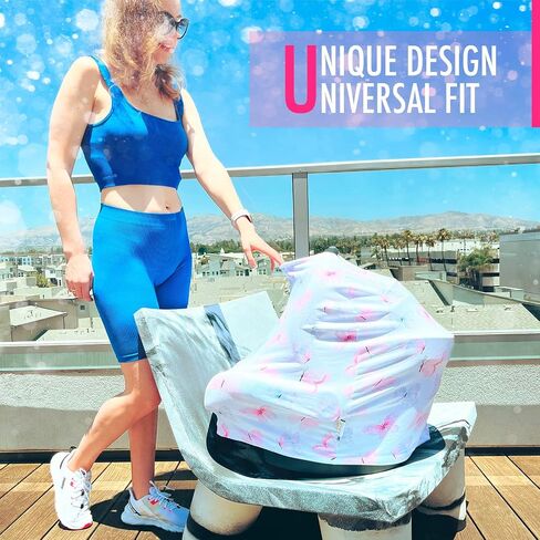 K&Di Baby Car Seat Cover Breathable, Washable & Stretchy | Shopping Cart, Stroller Cover & Blocks Sunlight | Nursing Cover Breastfeeding Scarf | Canopy Covers | Infant Baby Gift (Butterfly Design) in Saudi Arabia