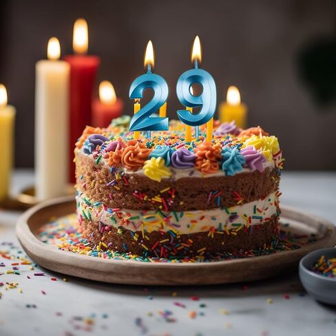 شموع كعكة عيد الميلاد رقم 4، شمعة عيد ميلاد برقم ثلاثي الأبعاد، زينة لتزيين كعكة عيد الميلاد الرابع (ذهبي) in Kuwait