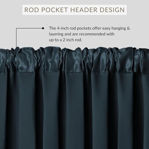 Elrene Home Fashions All Seasons Energy Efficient Room Darkening Rod Pocket Window Panel, 52" x 84" (1), Ivory in Kuwait