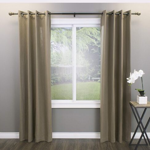 Decopolitan 29653-AS72 Marble Ball Single Curtain Rod Set, 72 to 144 Inches, Antique Silver in Kuwait