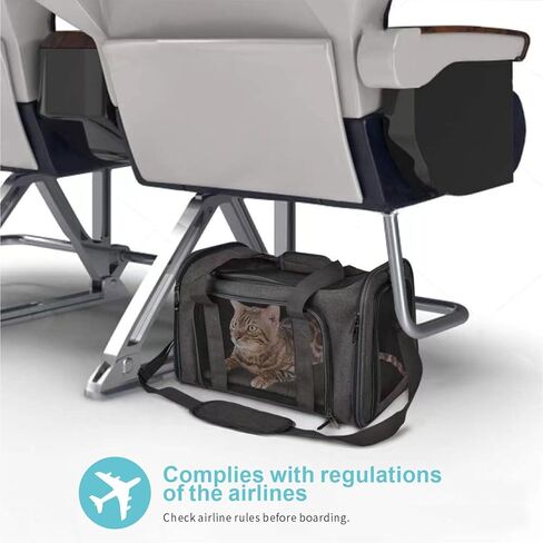 MIFAFA Pet Big Cat Rabbit Puppy Dog Body Large Medium Small Soft Car 18x11x11 Collapsible Travel Transport Cage Carrier Bag 0-15 15-20 lbs TSA Mr Peanuts Delta Southwest FAA Airline Approved(Large) in Kuwait