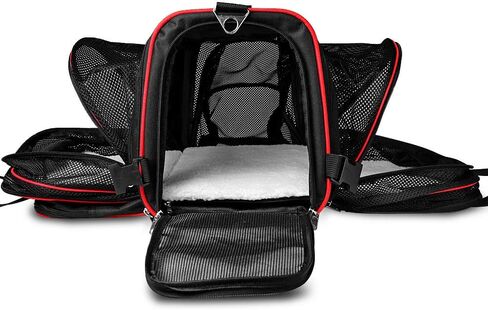 حاملة الحيوانات الأليفة المحمولة للسفر 3 في 1 من فلوبي دوج للكلاب والقطط، يصل وزنها إلى 12 رطلاً وطولها 10 بوصات. عجلات قابلة للإزالة، وحقيبة حمل ناعمة الجوانب وقابلة للتوسيع، ونوافذ تهوية شبكية ومعتمدة من شركات الطيران. in Kuwait