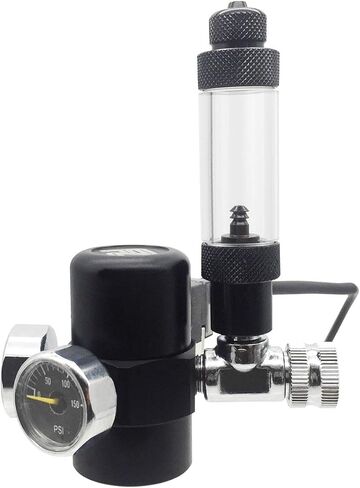 FZONE Aquarium CO2 Regulator for Paintball with DC Solenoid and Aluminum Alloy Bubble Counter and Check Valve in Kuwait