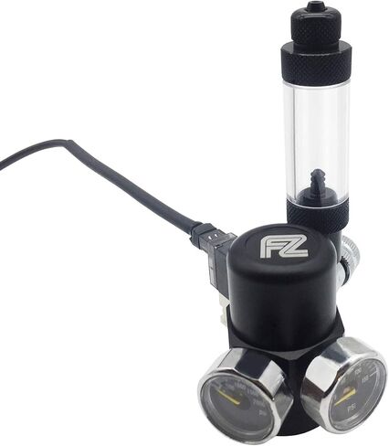 FZONE Aquarium CO2 Regulator for Paintball with DC Solenoid and Aluminum Alloy Bubble Counter and Check Valve in Kuwait
