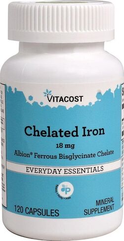 Vitacost Ferrochel Iron - 18 mg - 120 Capsules in Saudi Arabia