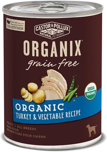 Castor & Pollux Organix Grain Free Organic Turkey & Vegetable Recipe Adult Canned Dog Food, (12) 12..7oz cans in Kuwait