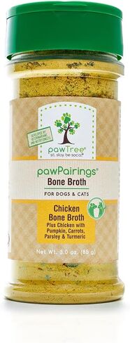مسحوق مرق العظام من pawTree pawPairings، معزز للنكهة لأي طعام للقطط أو الكلاب - مصدر للبروتين والجليسين ومضادات الأكسدة - مرق عظام الدجاج - 3 أونصة in Kuwait